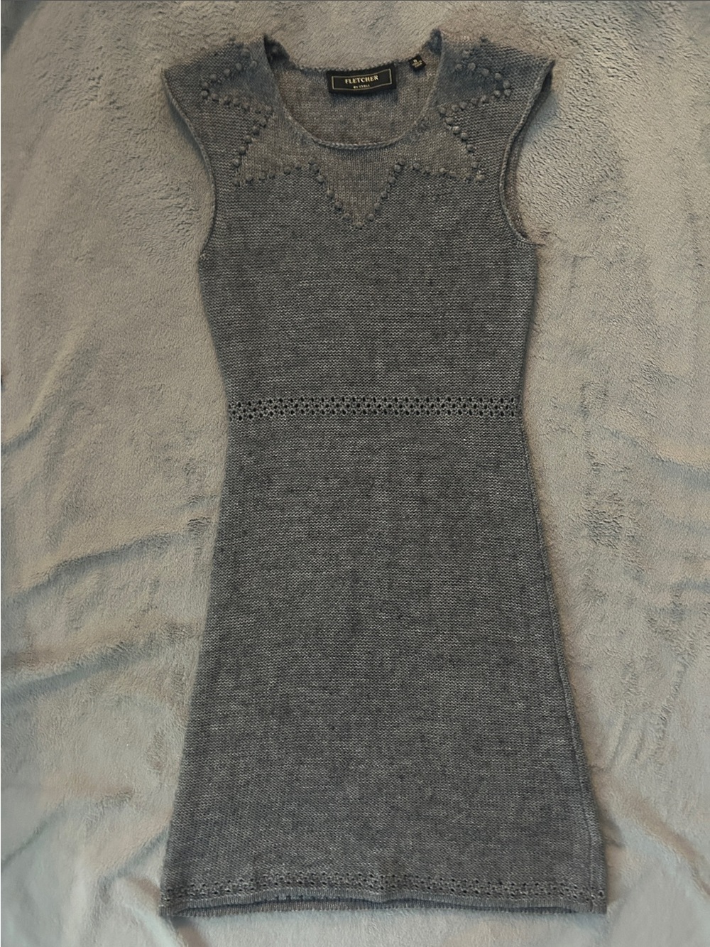 Fletcher by Lyell Gray Knit Mini Dress with Decorative Stitching